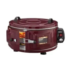 GROSS YUVARLAK DAVUL FIRIN STANDART AYARLANABİLİR TERMOSTAT = 50°C-320°C 1300W - 53CM ALÜMİNYUM TEPSİ ÖN GÖZETLEME CAMI  AF-008B