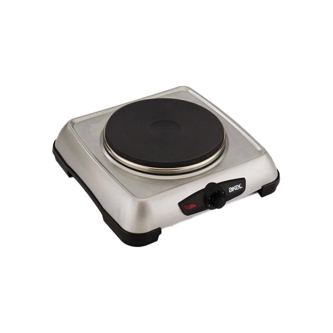 GÜMÜŞ TEK GÖZLÜ MİNİ ELEKTRİKLİ OCAK 1500W AYARLANABİLİR TERMOSTAT ISITICI YÜZEY = 18CM AP-516