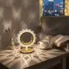 Güneş Şeklinde Kristal LED Masa Lambası – Dokunmatik, 3 Renk Işık Modlu, Şarjlı Mini Dekoratif Gece Lambası