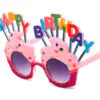 Happy Birthday Yazılı Pembe Fuşya Renk Parti Gözlüğü 12x7 cm