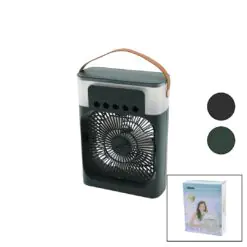 HAVA NEMLENDİRME - FAN - GECE LAMBASI MASA ÜSTÜ ULTRASONİK VANTİLATÖR 360 DERECE USB ŞARJ 3KDM HIZ