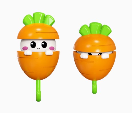 Havuç Tasarımlı Otomatik Açılan Yapışkanlı Askı