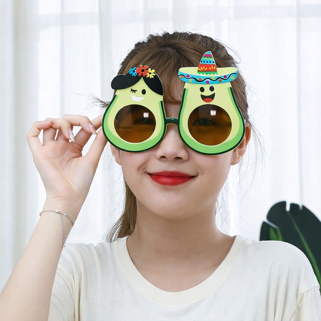 Hawaii Temalı Avokado Gözlük – Kostüm &amp;amp; Parti Gözlüğü
