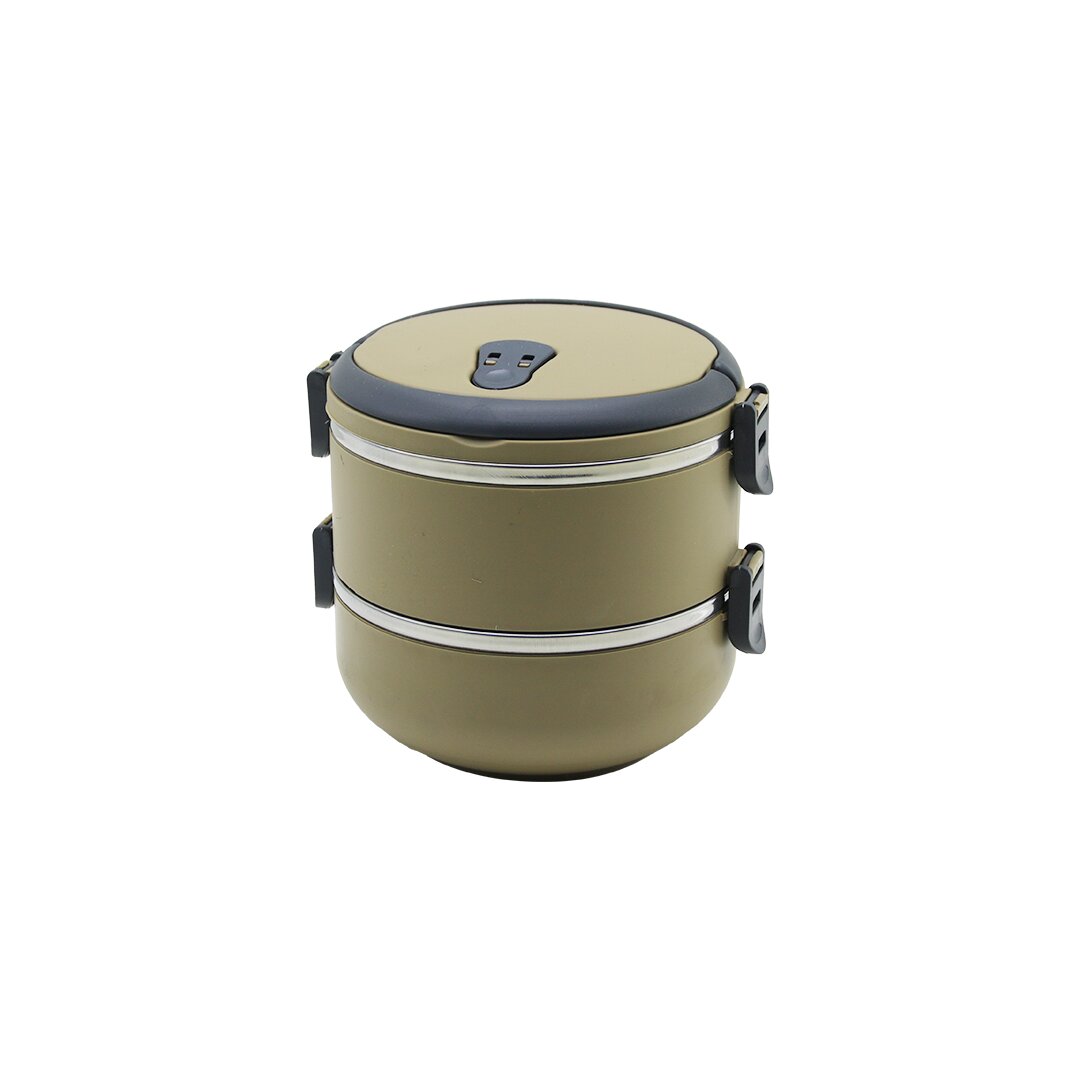 KAHVERENGİ 2Lİ SEFER TASI SAKLAMA KABI 1.2LT