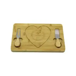 KALPLİ BIÇAK SAĞ-SOLAHŞAP BAMBU KAHVALTI PEYNİR SUNUM PANO2 BIÇAK=AHŞAP SAP19X29CM-1.5CM