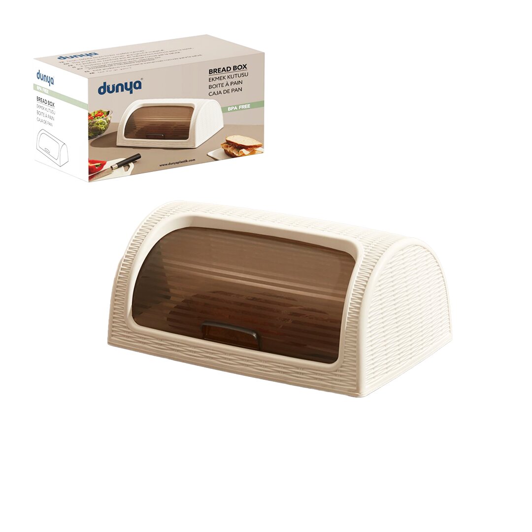 KAR BEYAZ EKMEK DOLABI KUTULU SÜRGÜLÜ KAPAK 420X274X180MM