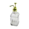 KARE CAM ŞİŞE - ŞEFFAF SIVI SABUNLUK 500ML POMPA - MUSLUK AYRIK MODEL BAŞLI
