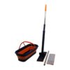 KENDİNDEN SIKMALI KATLANIR - TEKERLİ KOVALI MOP SETİ YEDEK BEZLİ360° BAŞLIK=11.5X41CM- SAP:130CM