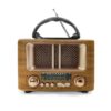 Küçük Mini Boy Retro Ahşap Tasarım Bluetooth Hoparlörlü Radyo – FM/AM Destekli, Şarjlı ve Taşınabilir Radyo NS-8108