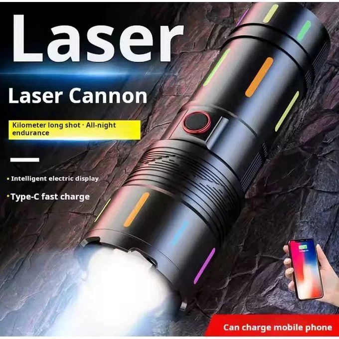 LED El Feneri 2000 Lümen USB Şarj Edilebilir Flash Işığı Yüksek Güçlü El Feneri Taktiksel Uzun Menzil El Lambası XA-B707