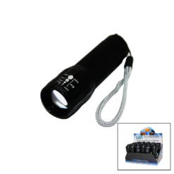 LED GOLD ORION HIGHLIGHTING ALUMİNUM FLASHLİGHT PİLLİ ZOOMLU EL FENERİ METAL KASA