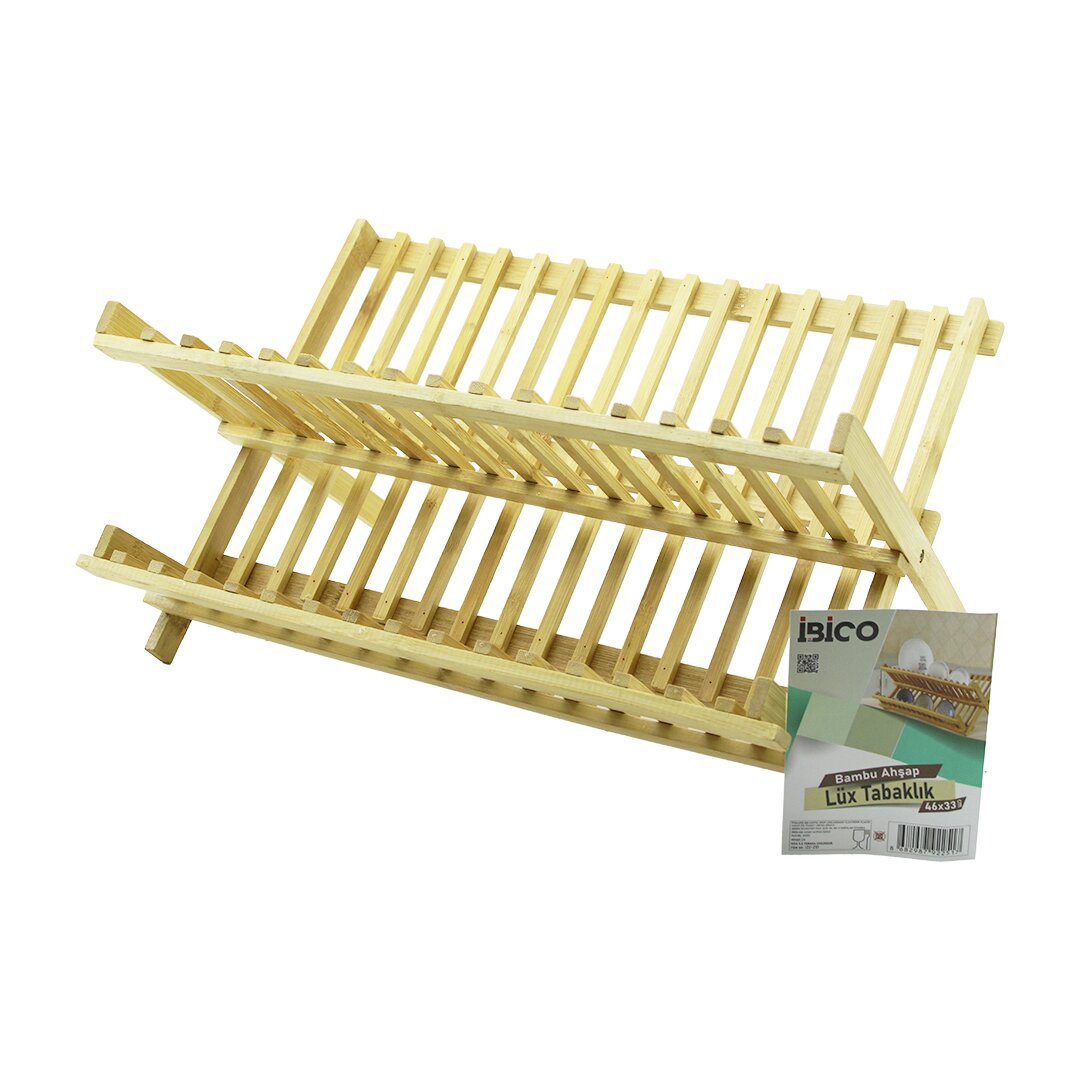 LÜX AHŞAP BAMBU BULAŞIK - TABAKLIK TEZGAH ÜSTÜ 46X33CM