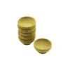 6 ADET MİNİ AHŞAP BAMBU LOKUMLUK - ÇEREZLİK KASE DERİNLİK: 1.5CM  - ÇAP: 6.2CM