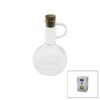 MİNİ CAM YAĞDANLIK ÇİZGİLİ DESEN 300ML AHŞAP BAMBU MANTAR TIPA