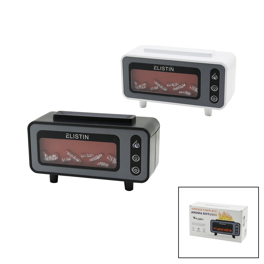 MİNİ ŞÖMİNE 200ML USB ŞARJLI - IŞIKLI HAVA NEMLENDİRİCİ BUHAR MAKİNE - KOKU GİDERİCİ 4.5W