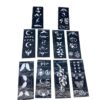 MİX DESEN 8X20CM TÜP KINA DESEN ÇIKARTMA ŞABLONU 10 PARÇA