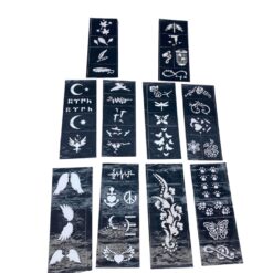MİX DESEN 8X20CM TÜP KINA DESEN ÇIKARTMA ŞABLONU 10 PARÇA