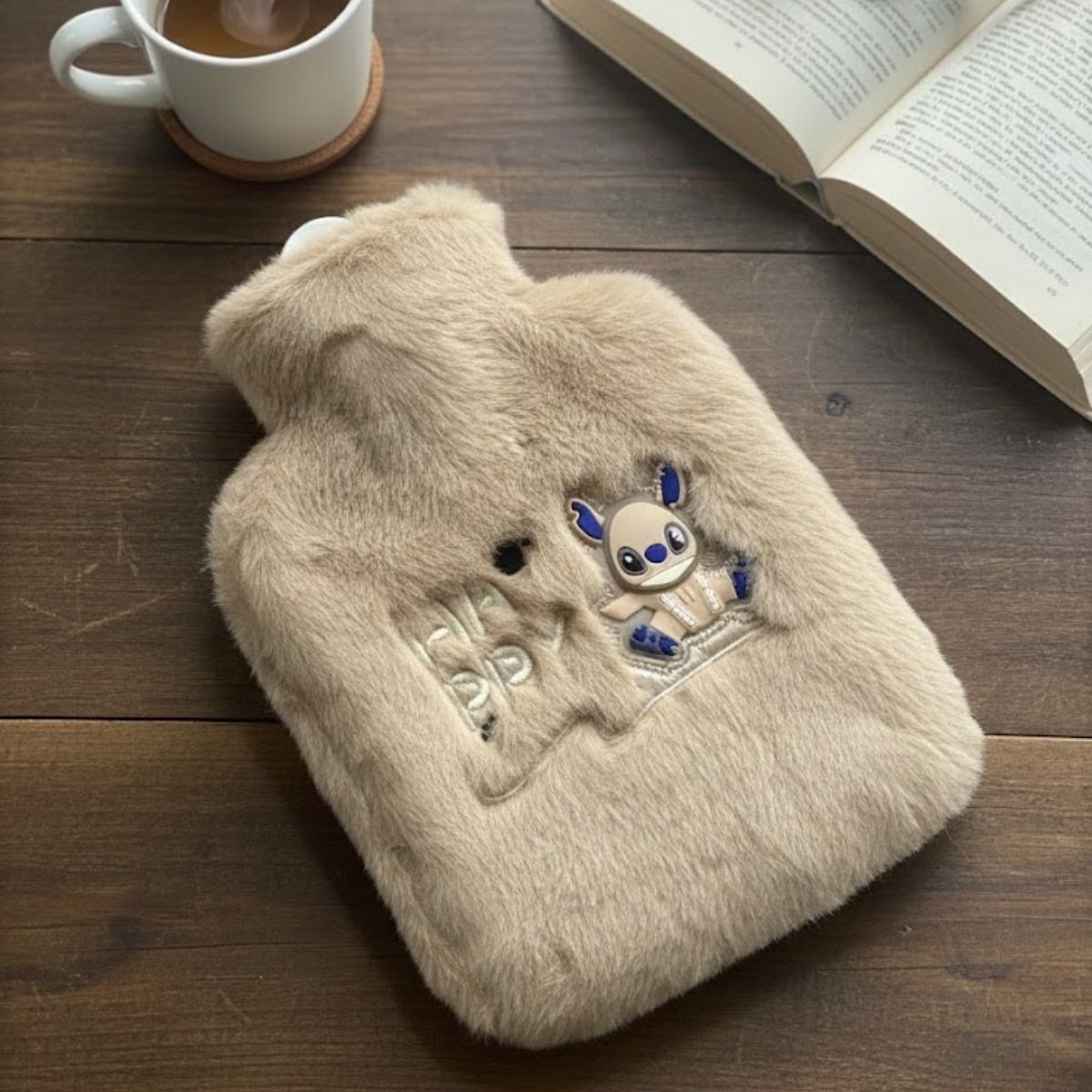 Mutlu Robot Hayvan Figürlü Peluş Sıcak Su Torbası 1 Lt – Yumuşak Kılıf, Uzun Süre Sıcak Tutan Termal Su Torbası