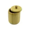 NO-10 AHŞAP - BAMBU ŞEKERLİK KAPAKLI ÇAP: 9CM DERİNLİK: 10.5CM