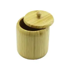 NO-12 AHŞAP - BAMBU ŞEKERLİK KAPAKLI ÇAP: 11.3CM DERİNLİK: 11CM