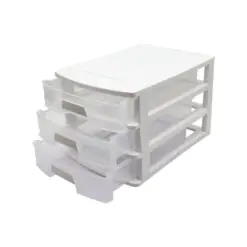 NO:3 ÇEKMECE 3 KATLI 35X25.4X22.6CM SİYAH VEYA BEYAZ GÖNDERİLİR