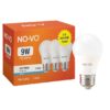 NO-VO 3LÜ AVANTAJ PAKET 9W BEYAZ LED AMPUL E27 806LM 6500K 15.000 SAAT ÖMÜR