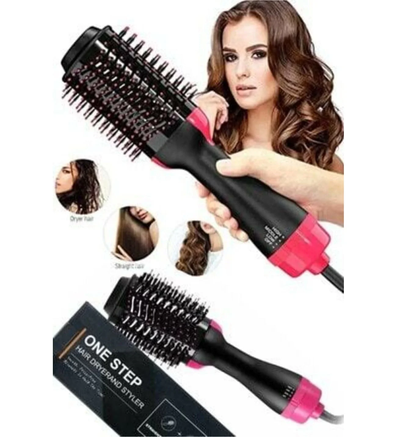 One Step Saç Şekillendirici ve Saç Düzleştirici Fön Tarağı
