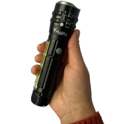P27 Şarjlı LED Metal El Feneri 1000 Lümen Çakarlı