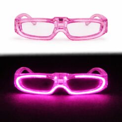 Pembe LED Işıklı Parti Gözlüğü 3 Modlu – Glow - Gece Eğlence Gözlüğü