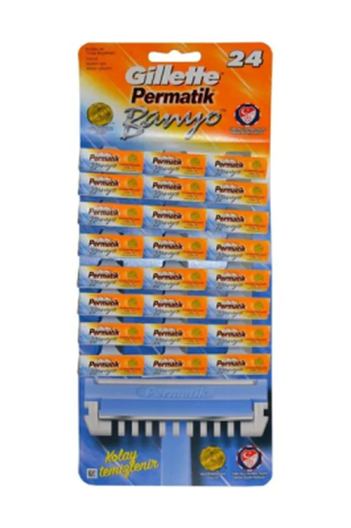PERMATİK BANYO SAPLI JİLET KARTELA 48 PARÇA