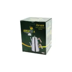 PİRAMİT ORTA BOY ÇELİK ÇAYDANLIK SETİ - TAKIMI RENKLİ BAKALİT KULP ÜST DEMLİK : 1.1LT - ALT SULUK: 2LT KENDİNDEN SÜZGEÇLİ