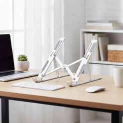 Plastik Katlanır Tablet Standı – Ayarlanabilir Açılı, Taşınabilir Masaüstü Telefon ve Tablet Tutucu Stand