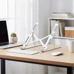 Plastik Katlanır Tablet Standı – Ayarlanabilir Açılı, Taşınabilir Masaüstü Telefon ve Tablet Tutucu Stand