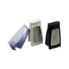 QLUX L-00667 İDEA DİKEY HAZNELİ=ŞEFFAF MİKA KRİSTAL ÇİFT TARAFLI RENDE TABAN: 9X10.5CM Y: 21CM PLASTİK GÖVDE
