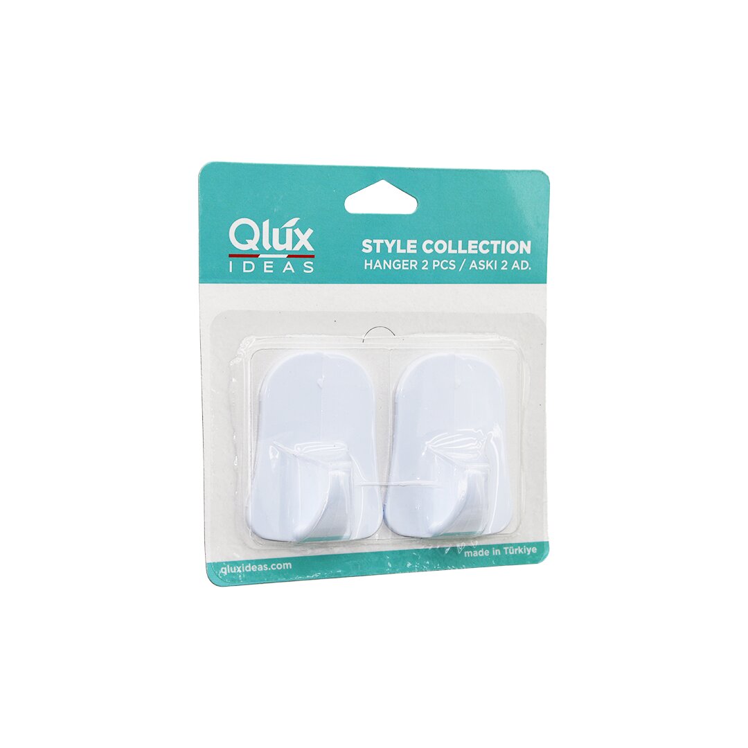 QLUX L-00735 2PCS OPAK BEYAZ PLASTİK ASKI