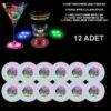 Renkli LED Işıklı Bardak Altlığı - Dekoratif (12 Adet, Pilli)