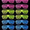 Retro Neon Fosforlu Panjur Gözlük 12 Adet – 80’ler 90’lar Parti Stili