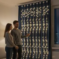 Saçaklı 3*3 Metre Yıldız Boncuklu Dekor Led USB Ev, Oda ve Organizasyon Dekoru hakkında ürün açıklaması