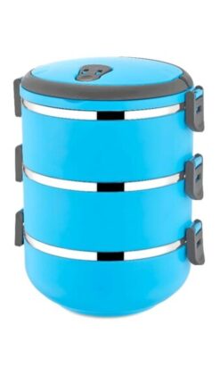 Sefer Tası Yemek Termosu Saklama Kabı Termosu 3lü - Mavi