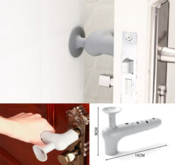 Silikon Duvar Koruyucu Kapı Stoperi GRİ