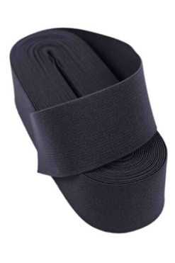 SİYAH  - 3CM PAÇA LASTİK GENİŞ 10MT.