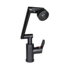 SİYAH - 1080 DERECE DÖNEBİLEN ÇOK FONKSİYONLU MUSLUK BATARYA KTX-3307