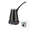 SİYAH ELEKTİRKLİ CEZVE TÜRK KAHVE MAKİNESİ 5 FİNCAN - 400ML HAZNE PASLANMAZ ÇELİK 360 DERECE DÖNEBİLME SCM-2960