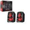 SİYAH - RGB IŞIKLI 1+1 HOPARLÖR SPEAKAER SET USB KABLO 2.0 MULTİMEDYA - 5W