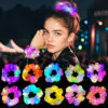 Soft Mavi Renk Led Işıklı Lastikli Saç Tokası - 3 Modlu Festival - Parti Saç Tokası
