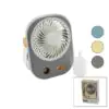 SU SPREYLİ USB MİNİ FAN 15.5X12CM MASA ÜSTÜ USB ŞARJLI 2İN1 KULP=TAŞIMA - DURUŞ 3 KADEME HIZ BJJ-566