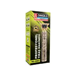 T BIÇAK  BASKILI PLASTİK GÖVDE  ENSE ÇİZİM - SAÇ SAKAL KESME TRAŞ MAKİNESİ USB ŞARJLI  RD-088X