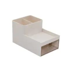 TEK ÇEKMECELİ + 3 BÖLMELİ  PLASTİK MAKYAJ - TAKI ORGANİZER 16X9.5CM - Y: 5--9.5CM