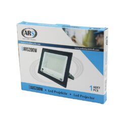 TEKLİ 200W LED PROJEKTÖR  29X22CM AYDINLATMA AÇISI: 120 DERECE 50.000 SAAT ÖMÜR MODEL-ARS200W