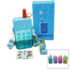 TELEFON MODELİ RENKLİ MİKA KRİSTAL SULUK MATARA PİPETLİ - VİDALI KAPAK - ASKILI 300ML